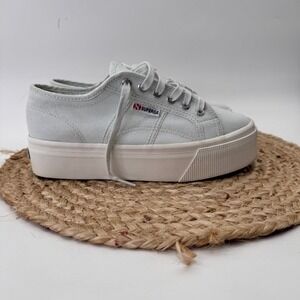Superga Platform Sneakers Size 8.5 Pale blue